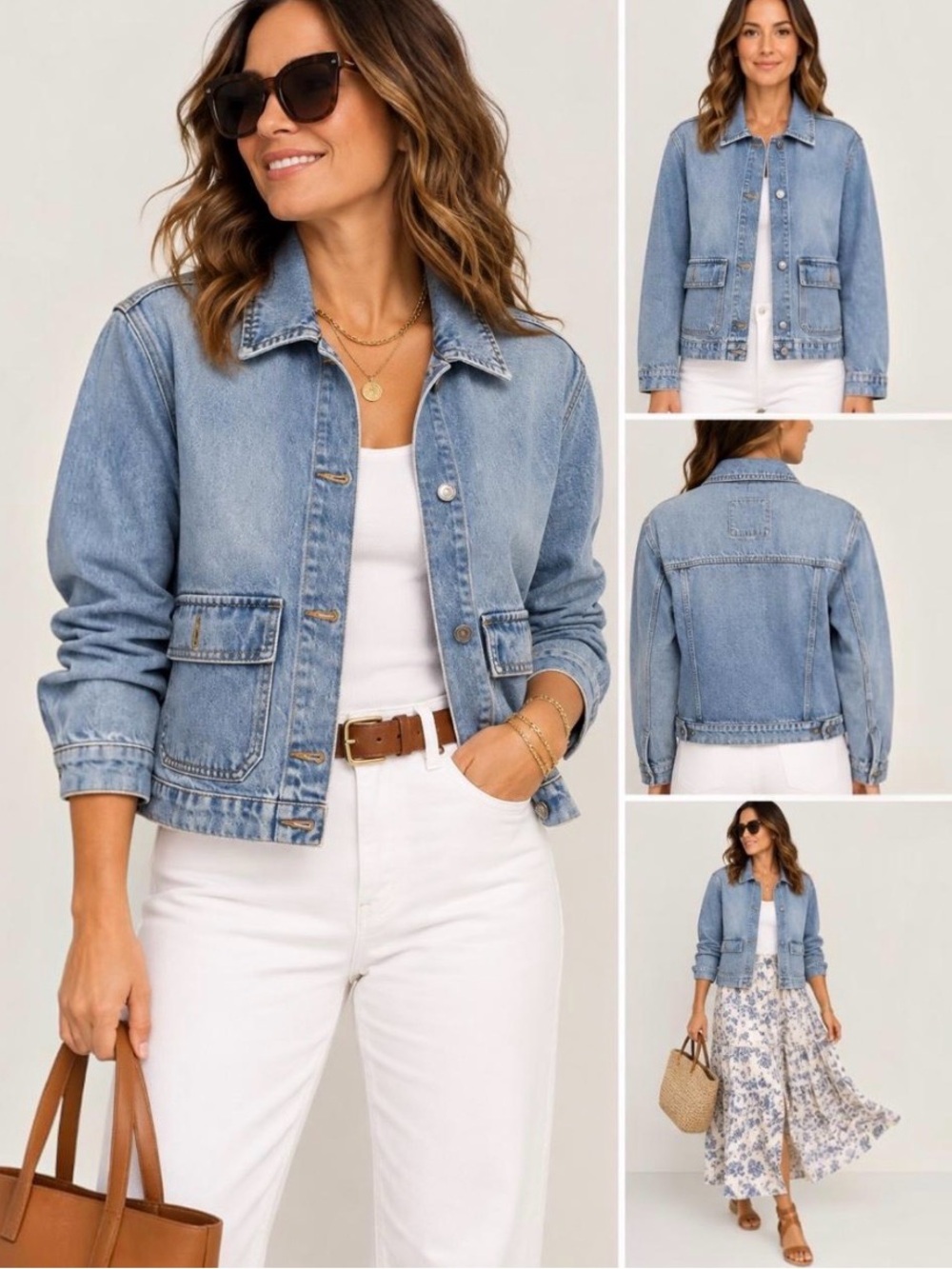 NWT Michael Kors denim jean jacket - L
